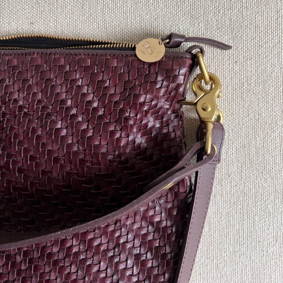 Clare V Burgundy Moyen Crossbody Bag Plum - Picture 8 of 14